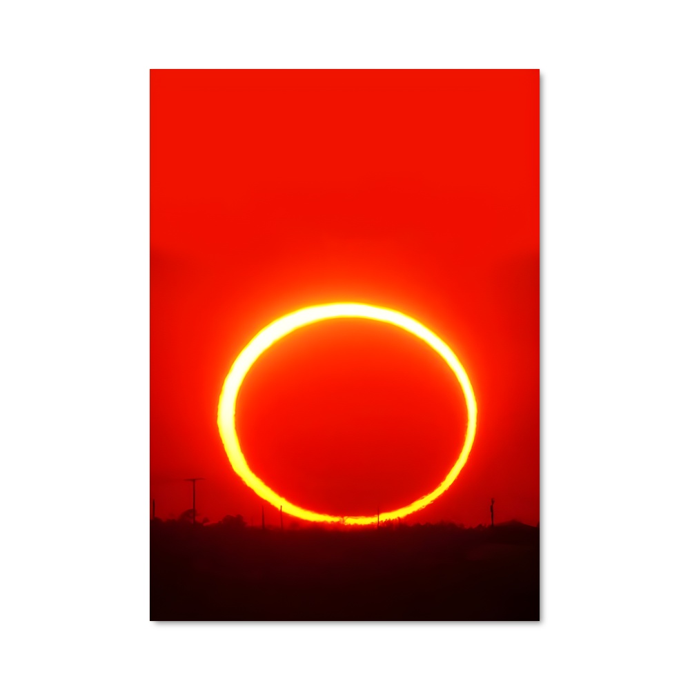 Poster magnifique éclipse annulaire